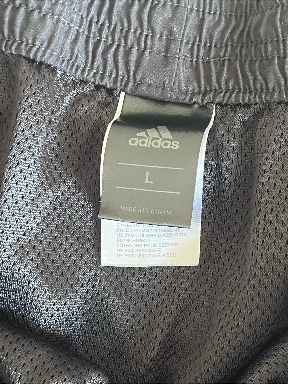 adidas Men’s Black Athletic Shorts with White Logo